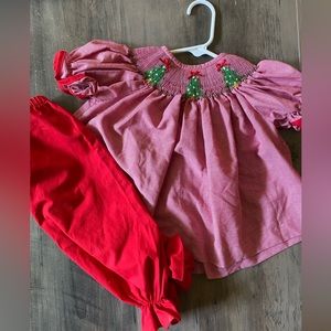Smocked Christmas Outfit by Southern Sunshine